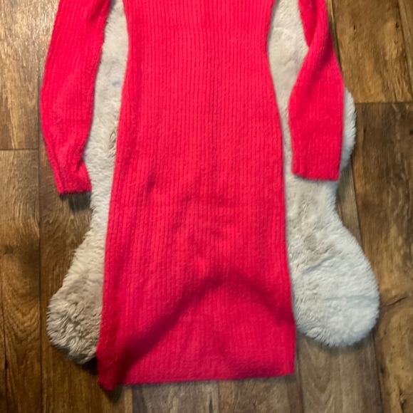 Jessica Simpson Sweater Dress Long Sleeve Pink Size Large Knit NWT - Picture 9 of 9